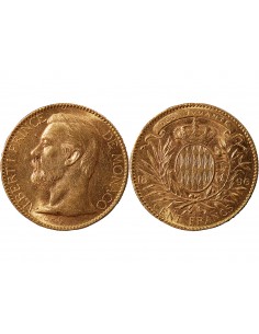 MONACO, ALBERT Ier - 100 FRANCS OR 1896 A PARIS 2