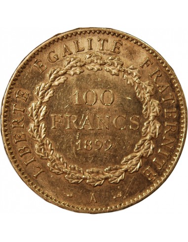 GENIE - 100 FRANCS OR 1899 "Dieu protège la France"﻿﻿