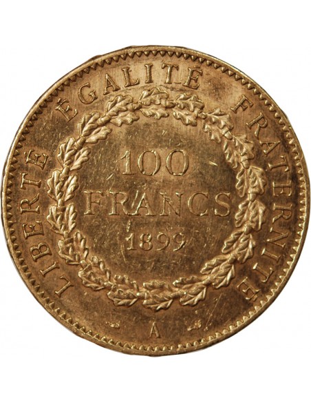 GENIE - 100 FRANCS OR 1899 "Dieu protège la France"﻿﻿