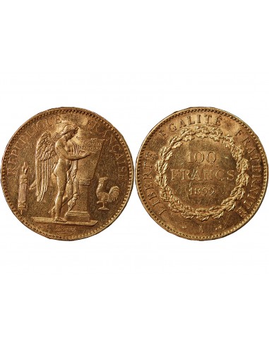 GENIE - 100 FRANCS OR 1899 "Dieu protège la France"﻿﻿