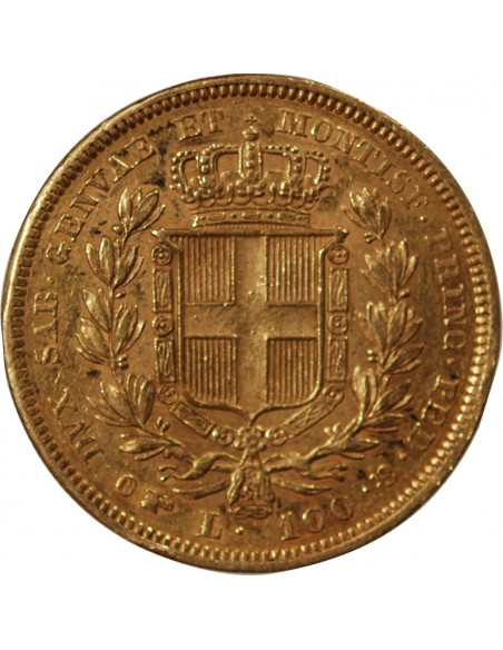 ITALIE, SARDAIGNE, CHARLES ALBERT - 100 LIRE OR 1834 TURIN