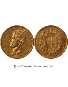 ITALIE, SARDAIGNE, CHARLES ALBERT - 100 LIRE OR 1834 TURIN