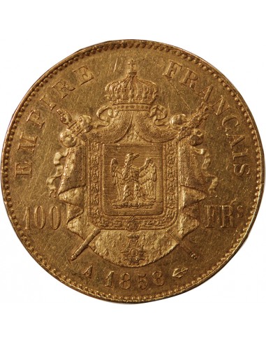 NAPOLEON III - 100 FRANCS OR 1858 A PARIS﻿