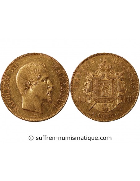 NAPOLEON III - 100 FRANCS OR 1858 A PARIS﻿