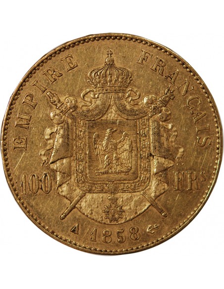NAPOLEON III - 100 FRANCS OR 1858 A PARIS﻿