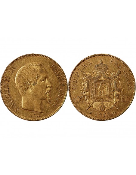 NAPOLEON III - 100 FRANCS OR 1858 A PARIS﻿