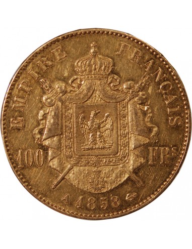 NAPOLEON III - 100 FRANCS OR 1858 A PARIS﻿