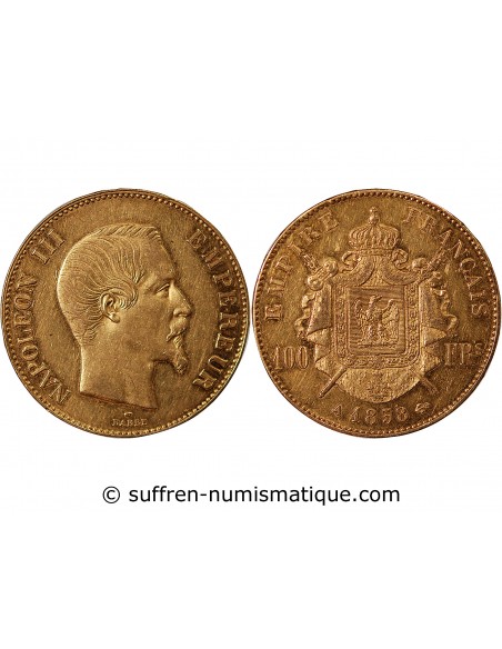 NAPOLEON III - 100 FRANCS OR 1858 A PARIS﻿