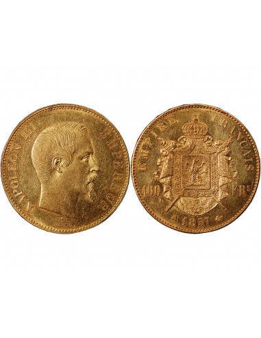 NAPOLEON III - 100 FRANCS OR 1857 A PARIS﻿