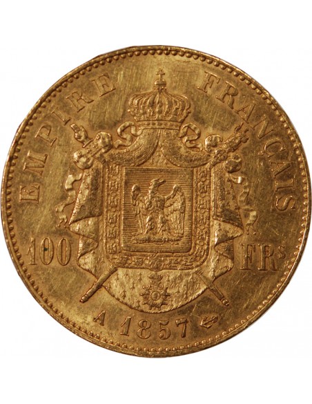 NAPOLEON III - 100 FRANCS OR 1857 A PARIS﻿