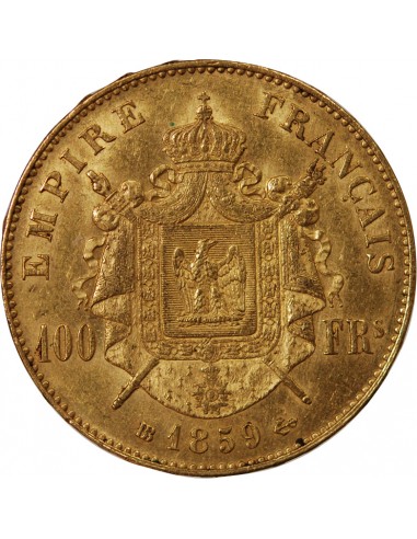 NAPOLEON III - 100 FRANCS OR 1859 BB STRASBOURG