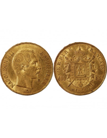 NAPOLEON III - 100 FRANCS OR 1859 BB STRASBOURG