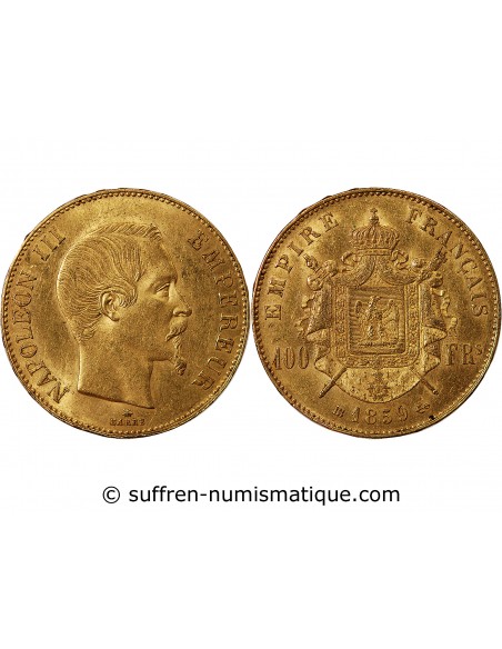 NAPOLEON III - 100 FRANCS OR 1859 BB STRASBOURG