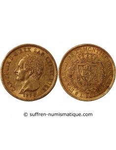 ITALIE, SARDAIGNE, CHARLES FELX - 80 LIRE OR 1830 GENES