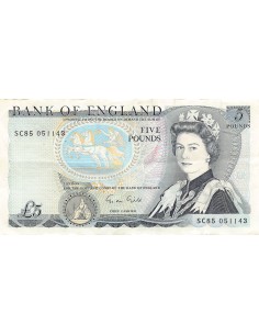 GRANDE-BRETAGNE, ELISABETH II - 5 POUNDS 1988 / 1991 - WELLINGTON - TB+ 2