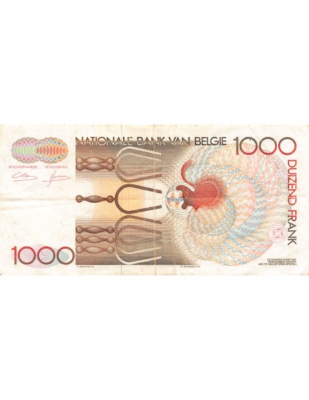 BELGIQUE, GRETRY - 1000 FRANCS 1980 / 1996 - TB+