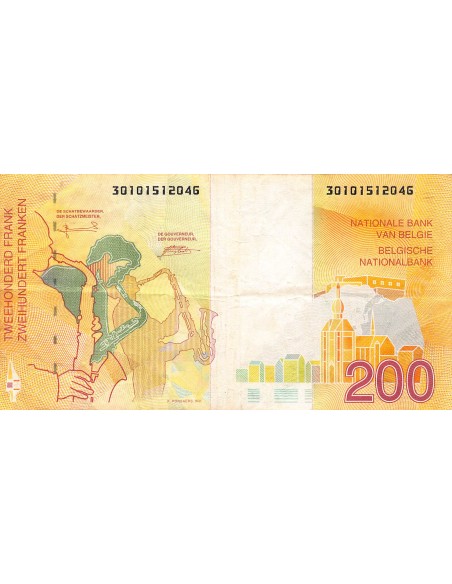 BELGIQUE, ADOLPHE SAX - 200 FRANCS 1995 - TB