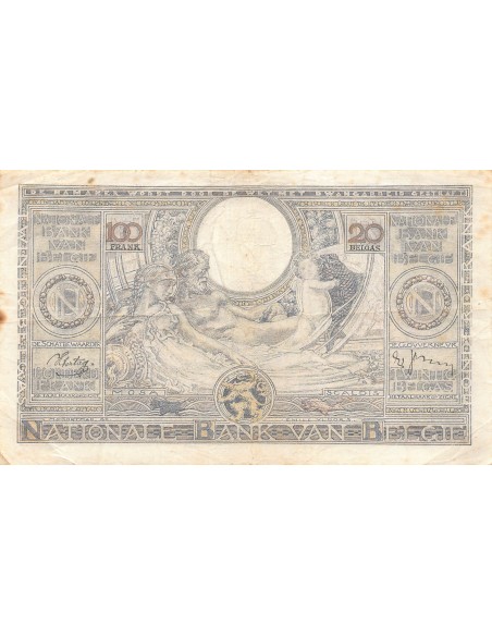 BELGIQUE - 100 FRANCS 11/07/1939 - PTTB