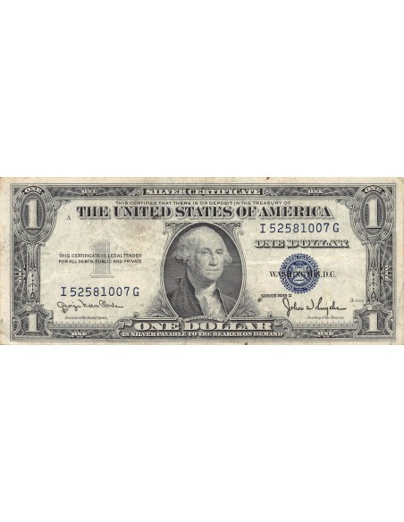 USA, GEORGE WASHINGTON - 1 SILVER DOLLAR 1935 D - TB+