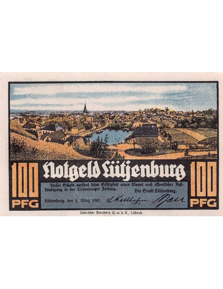 ALLEMAGNE, LÜTJENBURG - 100 PFENNIG 1921