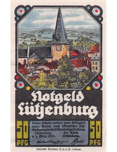 ALLEMAGNE, LÜTJENBURG - 50 PFENNIG 1921