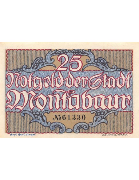 ALLEMAGNE, MONTABAUR - 25 PFENNIG 1920