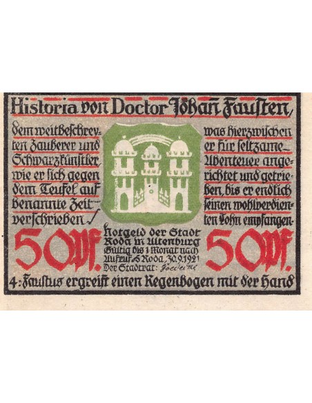 ALLEMAGNE, RODA - 50 PFENNIG 1921