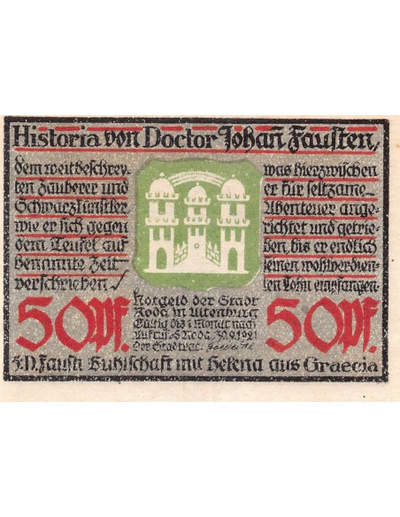 ALLEMAGNE, RODA - 50 PFENNIG 1921