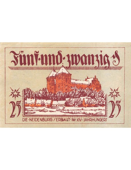 ALLEMAGNE, NEIDENBURG - 25 PFENNIG 1921