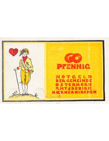 ALLEMAGNE, OSTERHORN - 60 PFENNIG 1921