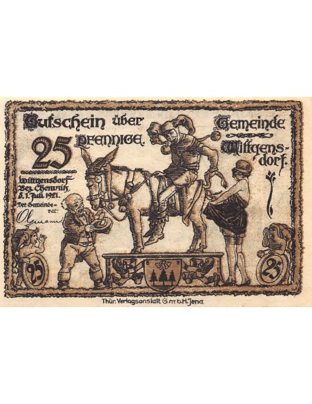 ALLEMAGNE, WITTGENSDORF - 25 PFENNIG 1921