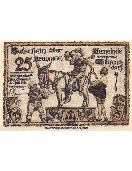 ALLEMAGNE, WITTGENSDORF - 25 PFENNIG 1921