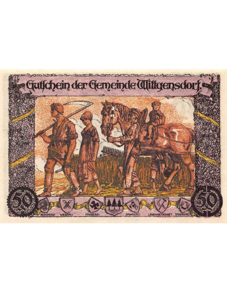 ALLEMAGNE, WITTGENSDORF - 50 PFENNIG 1921