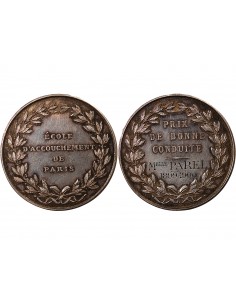 ECOLE D'ACCOUCHEMENT, PRIX DE BONNE CONDUITE - MÉDAILLE ARGENT 1900 2