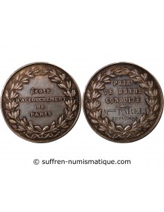 ECOLE D'ACCOUCHEMENT, PRIX DE BONNE CONDUITE - MÉDAILLE ARGENT 1900