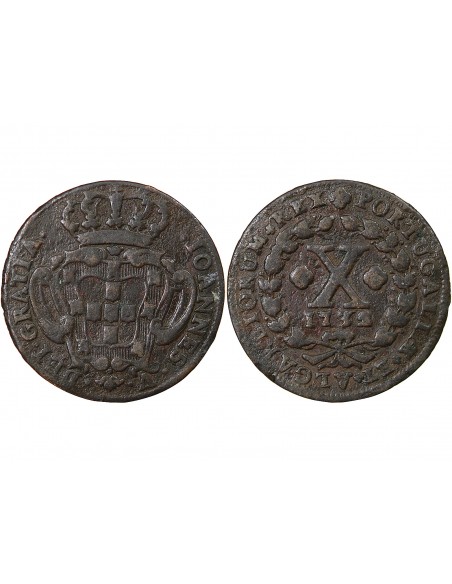 PORTUGAL, JEAN V - 10 REIS 1732