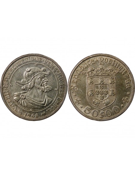 PORTUGAL - 50 ESCUDOS ARGENT 1968 - PEDRO ALVARES CABRAL