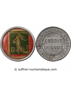 CREDIT LYONNAIS - MONNAIE-TIMBRE DE 5 CENTIMES 1920