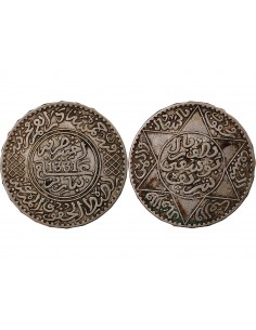 MAROC, YOUSSEF - 5 DIRHAMS ARGENT 1331 (1913) 2