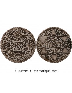 MAROC, ABD AL-AZIZ - 5 DIRHAMS ARGENT 1323 (1905)