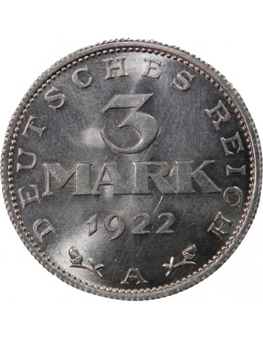 ALLEMAGNE - 3 MARK 1922 A BERLIN
