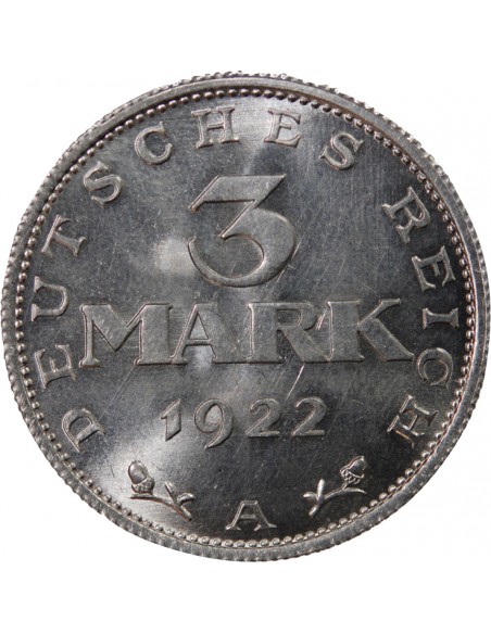 ALLEMAGNE - 3 MARK 1922 A BERLIN