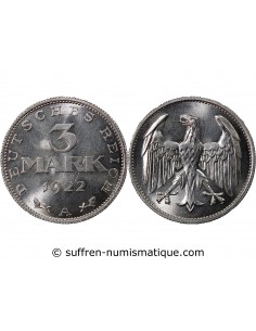 ALLEMAGNE - 3 MARK 1922 A BERLIN