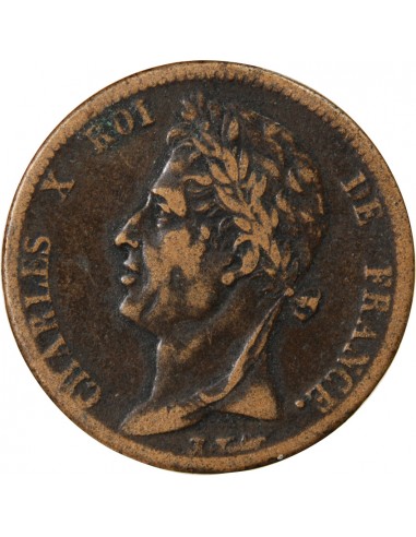 COLONIES FRANCAISES, CHARLES X - 5 CENTIMES 1825 A PARIS
