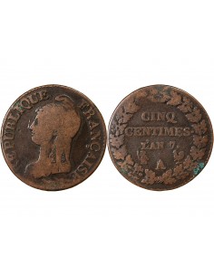 DUPRÉ - 5 CENTIMES AN 7. A PARIS 2