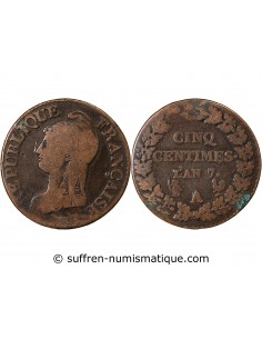 DUPRÉ - 5 CENTIMES AN 7. A PARIS