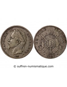NAPOLEON III - 2 FRANCS ARGENT 1866 A PARIS