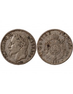 NAPOLEON III - 2 FRANCS ARGENT 1866 BB STRASBOURG 2