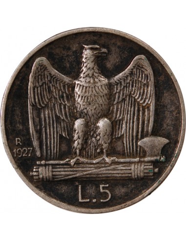 ITALIE, VICTOR-EMMANUEL III - 5 LIRE ARGENT 1927 R ROME