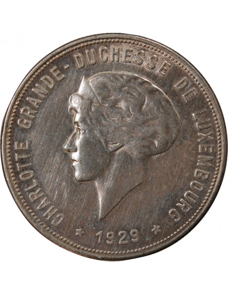LUXEMBOURG, CHARLOTTE - 10 FRANCS ARGENT 1929